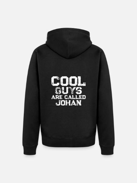 Cool guys are called Johan - Unisex Premium Organic Zip Hoodie - black
