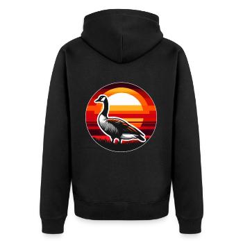 Canadian Goose Coucher de soleil Fond - Veste à capuche bio Premium Unisexe - noir - Dos - Nico (187cm)