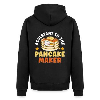 Pancake Lover Kids Assistant To - Unisex Premium Bio Zip Hoodie - Schwarz - Hinten - Nico (187cm)