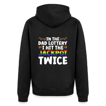 Gay Dad Ally Dad Father’s Day - Veste à capuche bio Premium Unisexe - noir - Dos - Nico (187cm)