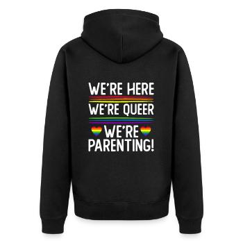 Parents gays Gay Pride Famille Parents queer - Veste à capuche bio Premium Unisexe - noir - Dos - Nico (187cm)