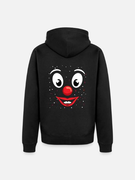 Clown Karneval - Unisex Premium Bio Zip Hoodie - Schwarz