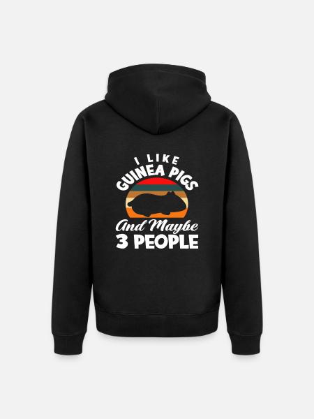 Cochon d’Inde cadeau Animal - Veste à capuche bio Premium Unisexe - noir