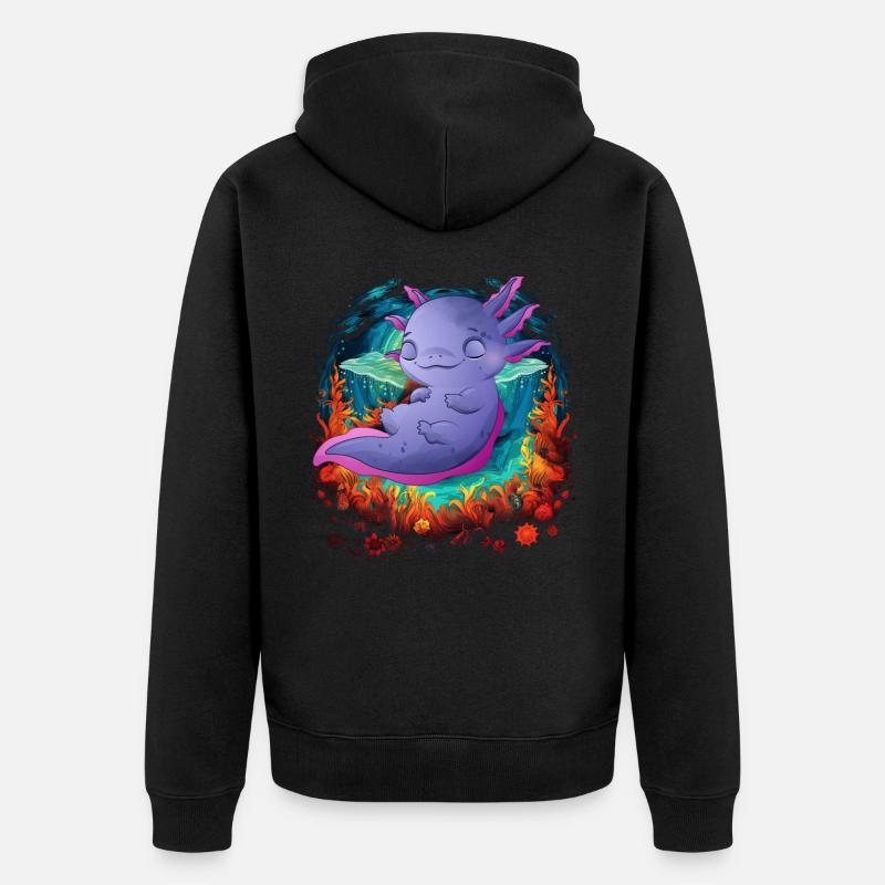 Axolotl - Veste à capuche bio Premium Unisexe - noir