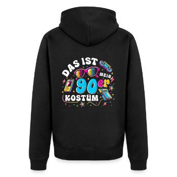 C’est mon costume des années 90 - Veste à capuche bio Premium Unisexe - noir - Dos - Nico (187cm)