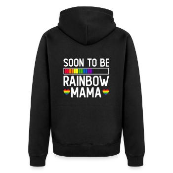 Gay Mom Lesbian Mothers Mothers Day - Unisex Premium Organic Zip Hoodie - black - Back - Nico (187cm)