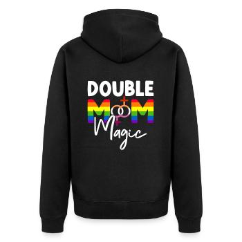 Gay Mom Lesbian Mothers Mothers Day - Unisex Premium Organic Zip Hoodie - black - Back - Nico (187cm)