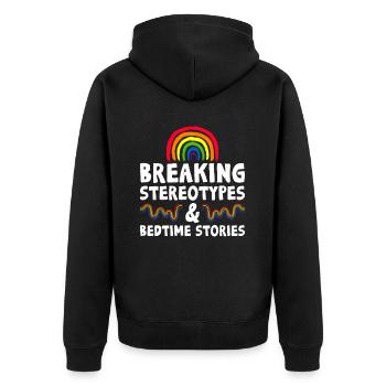 Gay Dad Ally Dad Father's Day - Unisex Premium Organic Zip Hoodie - black - Back - Nico (187cm)