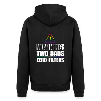 Gay Papa Allié Papa Fête des Pères - Veste à capuche bio Premium Unisexe - noir - Dos - Nico (187cm)