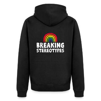 Gay Papa Allié Papa Fête des Pères - Veste à capuche bio Premium Unisexe - noir - Dos - Nico (187cm)
