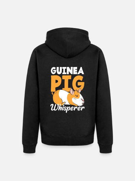 Guinea Pig Whisperer - Unisex Premium Organic Zip Hoodie - black