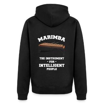 Marimba Das Instrument Für Intelligente Menschen - Unisex Premium Bio Zip Hoodie - Schwarz - Hinten - Nico (187cm)