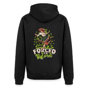 Danse irlandaise Danse irlandaise Feis - Veste à capuche bio Premium Unisexe - noir - Dos - Nico (187cm)