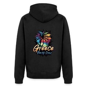 Greece Party Crew Holidays - Unisex Premium Organic Zip Hoodie - black - Back - Nico (187cm)