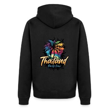 Vacances de l’équipage de fête en Thaïlande - Veste à capuche bio Premium Unisexe - noir - Dos - Nico (187cm)