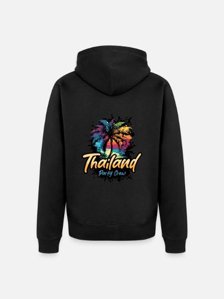 Thailand Party Crew Holidays - Unisex Premium Organic Zip Hoodie - black