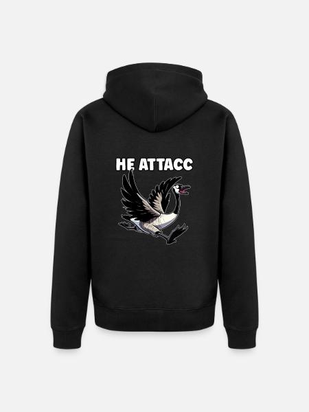 Funny Canadian Goose Meme - Unisex Premium Organic Zip Hoodie - black