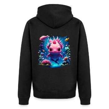 axolotl - Veste à capuche bio Premium Unisexe - noir - Dos - Nico (187cm)