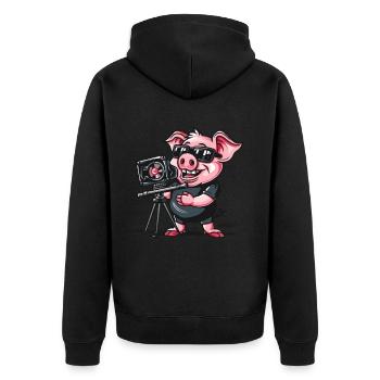 Réalisateur Directeur de la photographie Pig - Veste à capuche bio Premium Unisexe - noir - Dos - Nico (187cm)