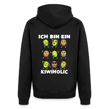 Kiwi Fruit Kiwiholic - Veste à capuche bio Premium Unisexe - noir - Dos - Nico (187cm)