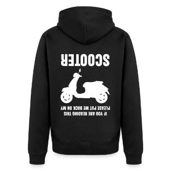 Scooter Blague Moto - Veste à capuche bio Premium Unisexe - noir - Dos - Nico (187cm)