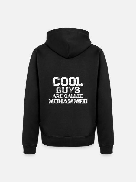 Cool guys are called Mohammed - Unisex Premium Organic Zip Hoodie - black