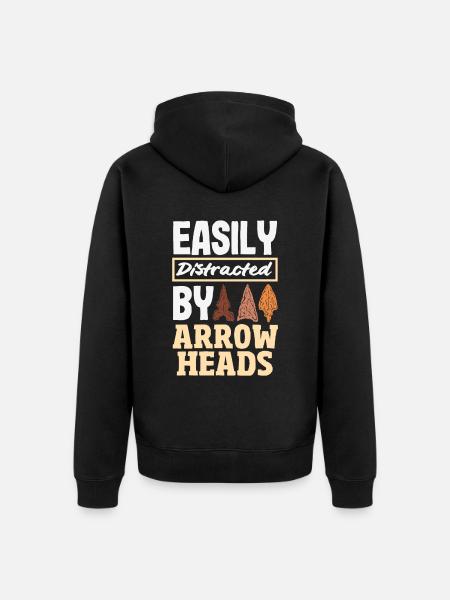 Arrowhead Hunter Archery Arrowhead - Unisex Premium Organic Zip Hoodie - black