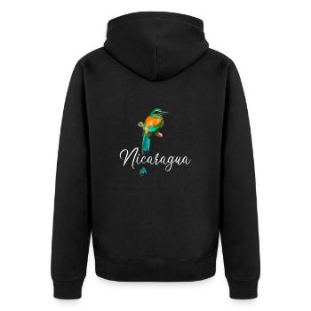 Nicaragua Guardabarranco, Nicaragua - Unisex Premium Bio Zip Hoodie - Schwarz - Hinten - Nico (187cm)