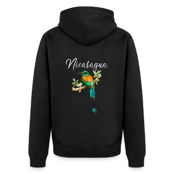 Nicaragua Guardabarranco, Nicaragua - Unisex Premium Bio Zip Hoodie - Schwarz - Hinten - Nico (187cm)