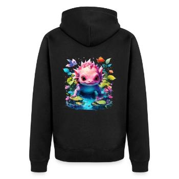 axolotl - Veste à capuche bio Premium Unisexe - noir - Dos - Nico (187cm)