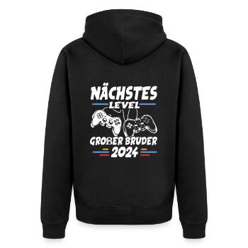 Next Level Big Brother 2024 - Unisex Premium Organic Zip Hoodie - black - Back - Nico (187cm)