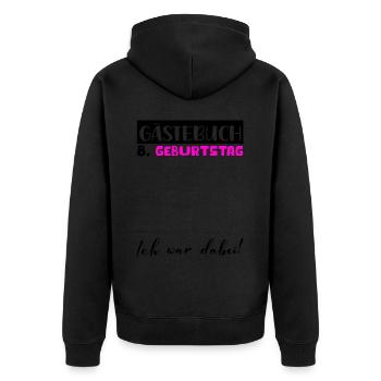 8th Birthday Gift Girls Guestbook Women - Unisex Premium Organic Zip Hoodie - black - Back - Nico (187cm)