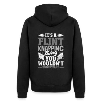 Arrowhead Hunter Archery Arrowhead - Unisex Premium Organic Zip Hoodie - black - Back - Nico (187cm)