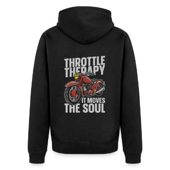 Moto Motard Motard - Veste à capuche bio Premium Unisexe - noir - Dos - Nico (187cm)