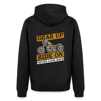 Moto Motard Motard - Veste à capuche bio Premium Unisexe - noir - Dos - Nico (187cm)