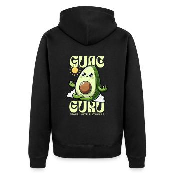 Paix, amour et avocat – Respectueux de l’environnement - Veste à capuche bio Premium Unisexe - noir - Dos - Nico (187cm)