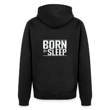 Né pour dormir passe-temps fatigué nuit rêve - Veste à capuche bio Premium Unisexe - noir - Dos - Nico (187cm)