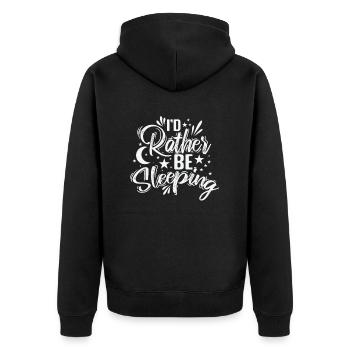 Je préfère dormir fatigué - Veste à capuche bio Premium Unisexe - noir - Dos - Nico (187cm)