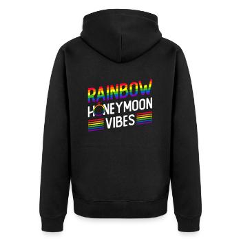 Mariage Gay Pride Mariage Gay - Veste à capuche bio Premium Unisexe - noir - Dos - Nico (187cm)