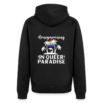 Mariage Gay Pride Mariage Gay - Veste à capuche bio Premium Unisexe - noir - Dos - Nico (187cm)