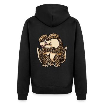 Pangolins Lovers Pinecone Animals - Unisex Premium Organic Zip Hoodie - black - Back - Nico (187cm)