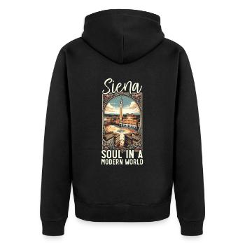 Siena Italy Travel Vacation Italian I Love Italy - Unisex Premium Organic Zip Hoodie - black - Back - Nico (187cm)