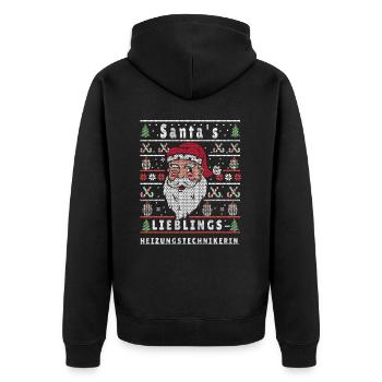 VILAIN NOËL PRÉFÉRÉ DU PÈRE NOËL - Veste à capuche bio Premium Unisexe - noir - Dos - Nico (187cm)