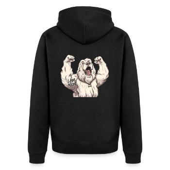 Vieux berger anglais Bobtail j’aime papa - Veste à capuche bio Premium Unisexe - noir - Dos - Nico (187cm)