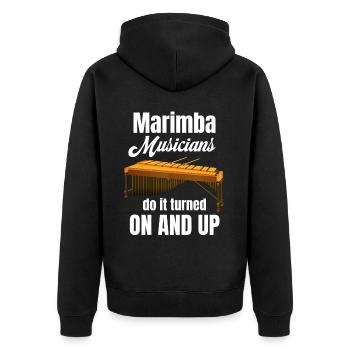 Marimba-musiker Machen Es Mit Eingeschalteter - Unisex Premium Bio Zip Hoodie - Schwarz - Hinten - Nico (187cm)