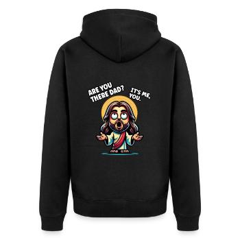Drôle Chrétien Athée Science Anti Religion - Veste à capuche bio Premium Unisexe - noir - Dos - Nico (187cm)