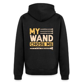 Clarinetist Clarinet Playing Bass Musician - Unisex Premium Organic Zip Hoodie - black - Back - Nico (187cm)