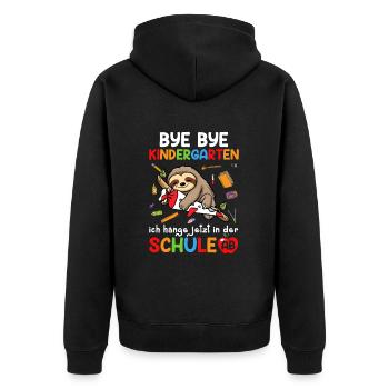 Bye Bye la maternelle, je traîne à l’école maintenant - Veste à capuche bio Premium Unisexe - noir - Dos - Nico (187cm)