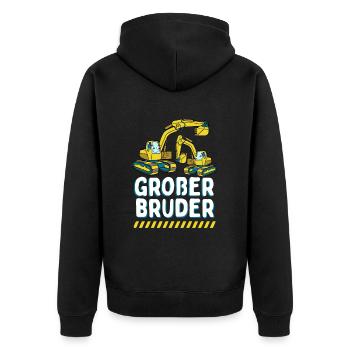 Big Brother 2024 Excavator - Unisex Premium Organic Zip Hoodie - black - Back - Nico (187cm)