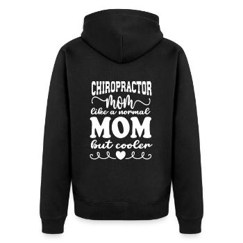 Chiropraktiker Chiropraktik - Unisex Premium Bio Zip Hoodie - Schwarz - Hinten - Nico (187cm)